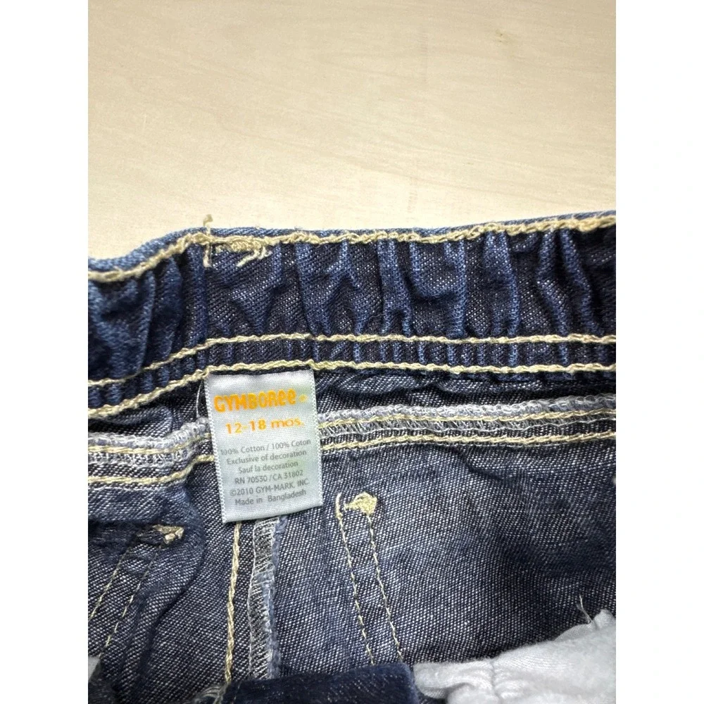 Gymboree Toddler Girls Bumblebee Embroidered Dark Wash Denim‎ Jeans 12-18 Months